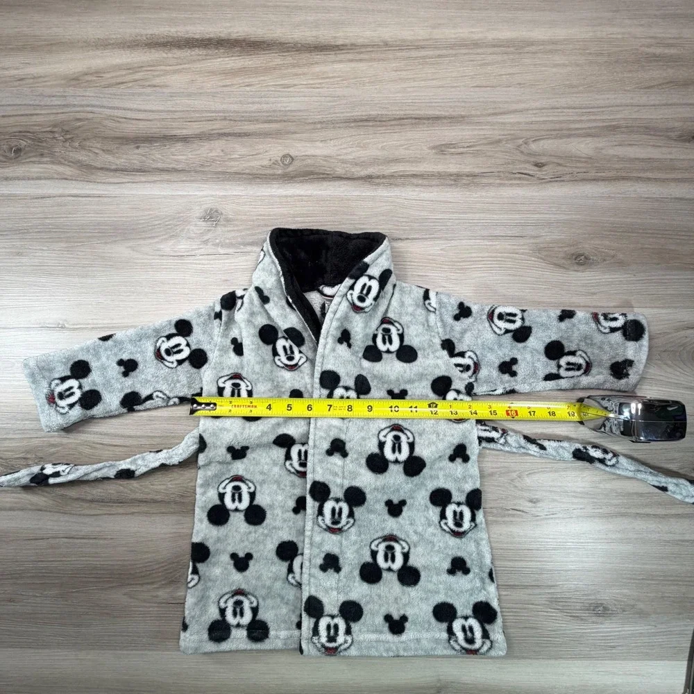 Kids‎ Disney Mickey Mouse Fleece Robe Pajamas Sleepwear Loungewear Size 2T/3T